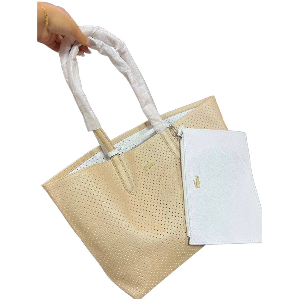 LACTOSE Reversible Tote Bag - Nude & White