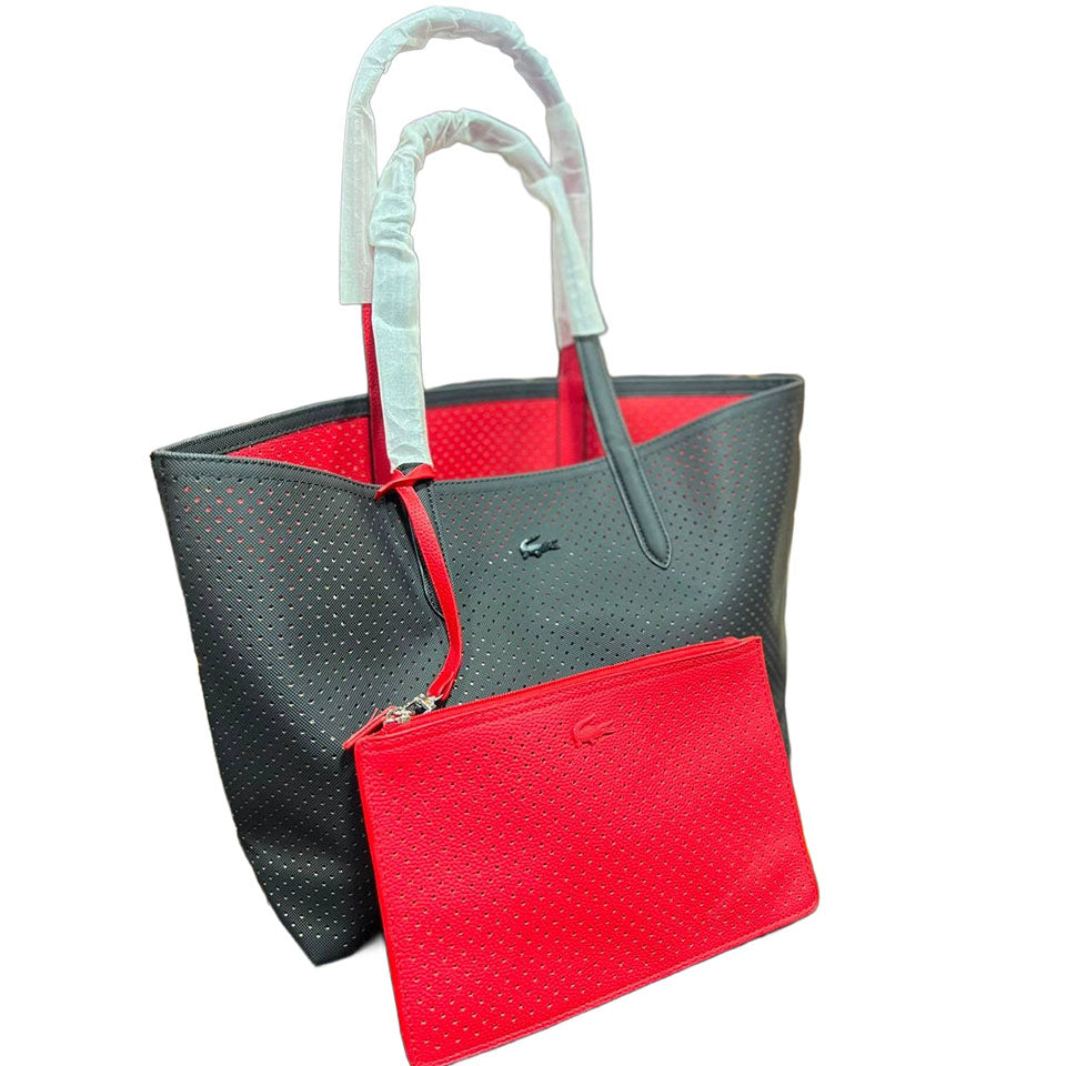 LACTOSE Reversible Tote Bag - Black & Red
