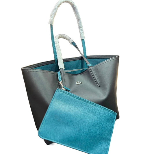 LACTOSE Reversible Tote Bag - Black & Teal