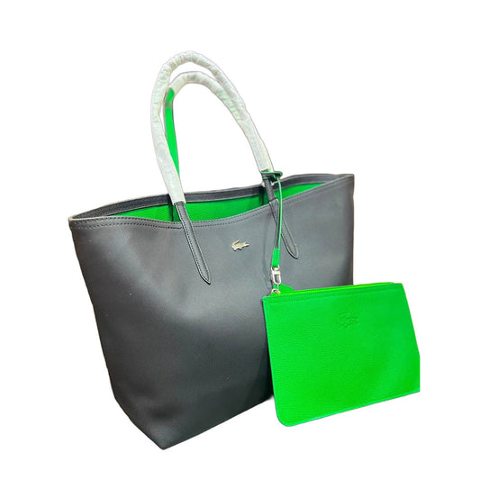 LACTOSE Reversible Tote Bag - Grey & Green
