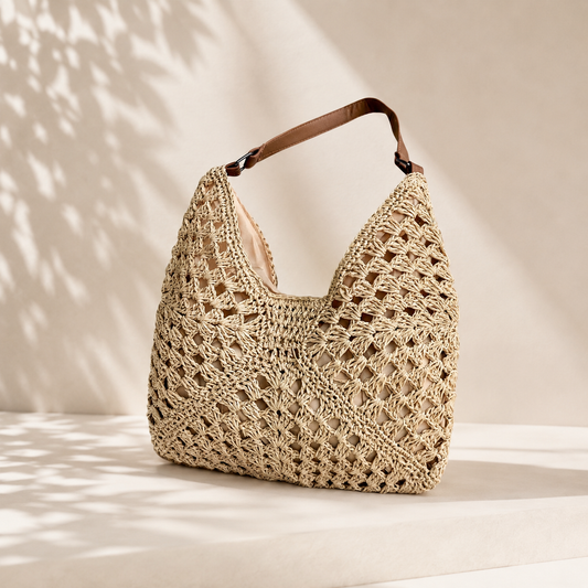 Summer Breeze Woven Hobo Bag