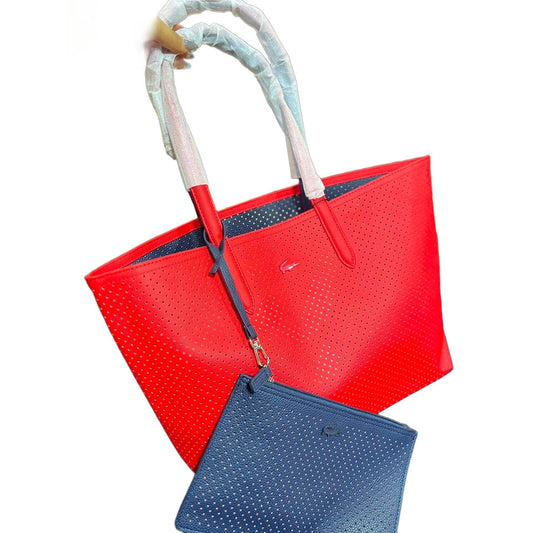 LACTOSE Reversible Tote Bag - Red & Navy