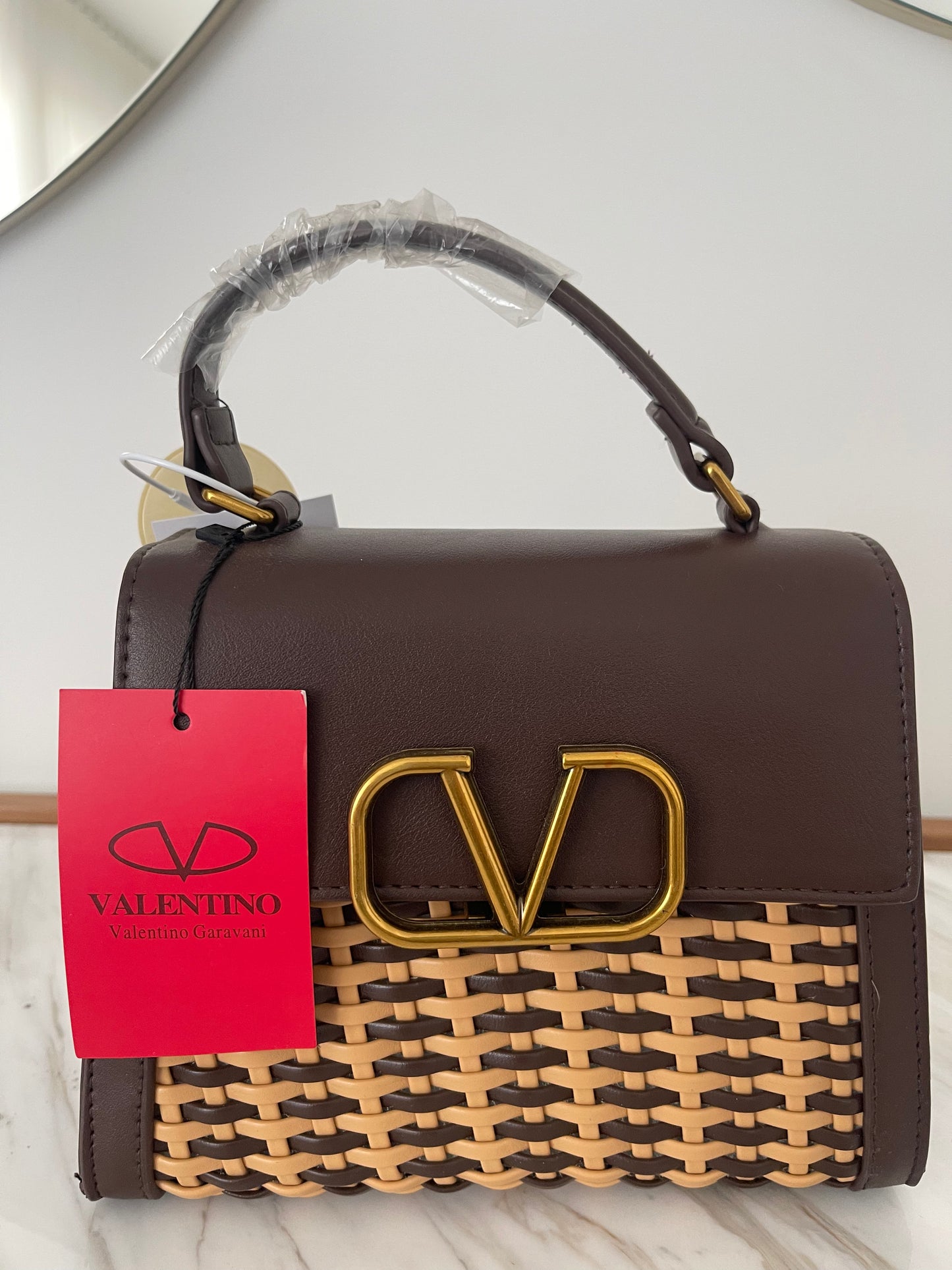 Valentino VLogo Wicker Bag