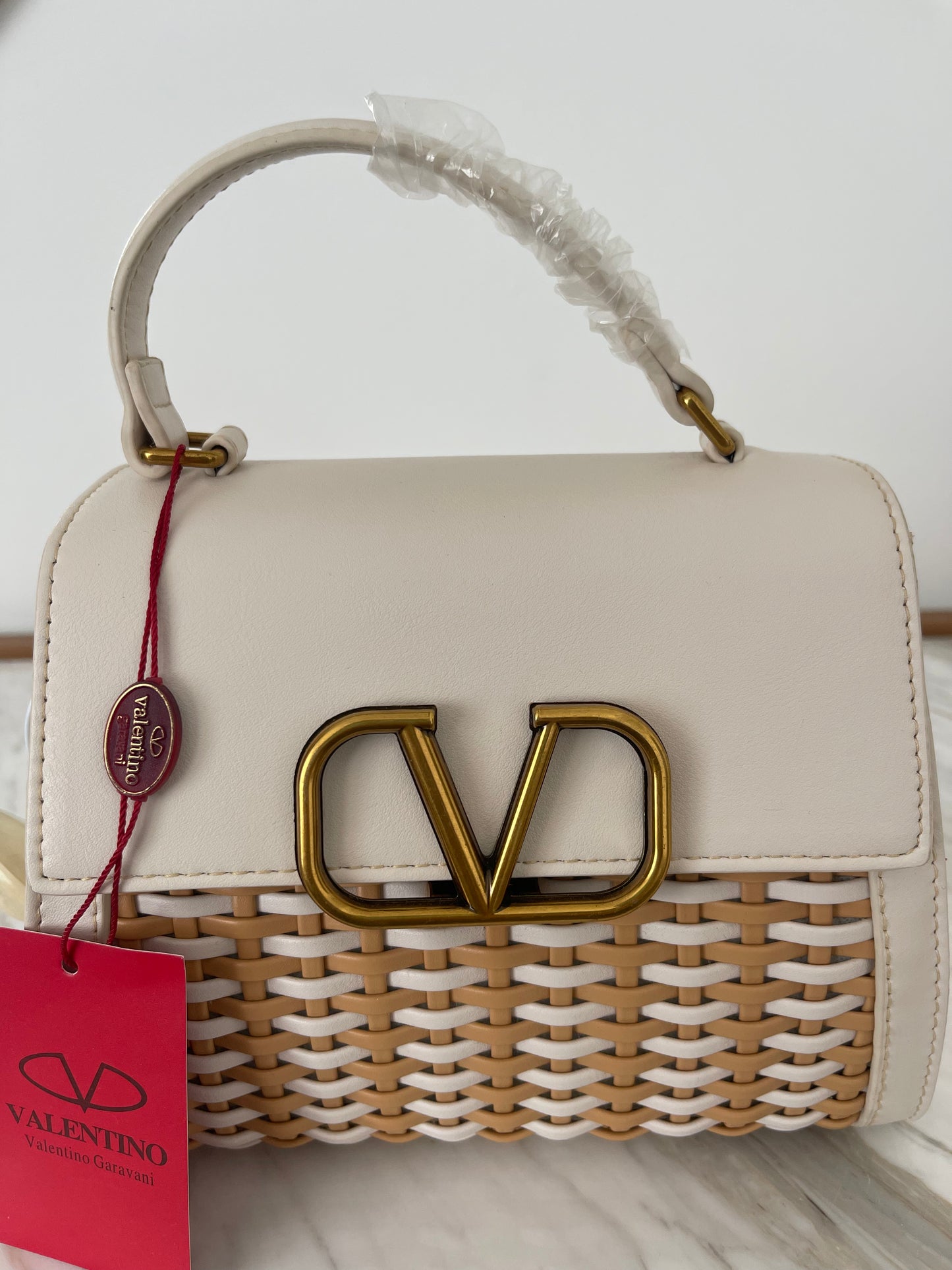 Valentino VLogo Wicker Bag