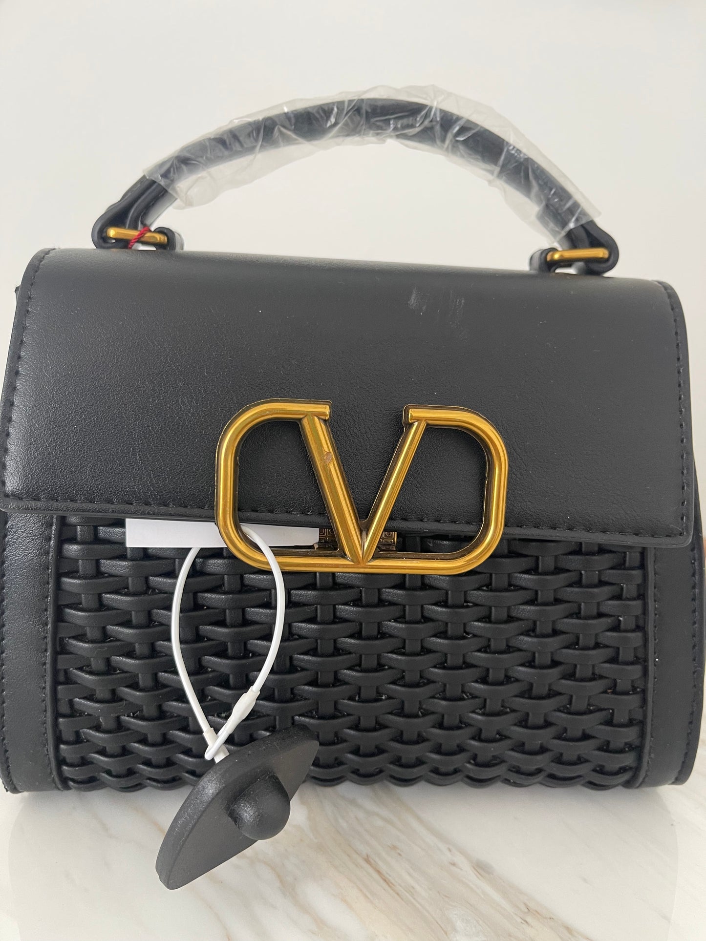 Valentino VLogo Wicker Bag