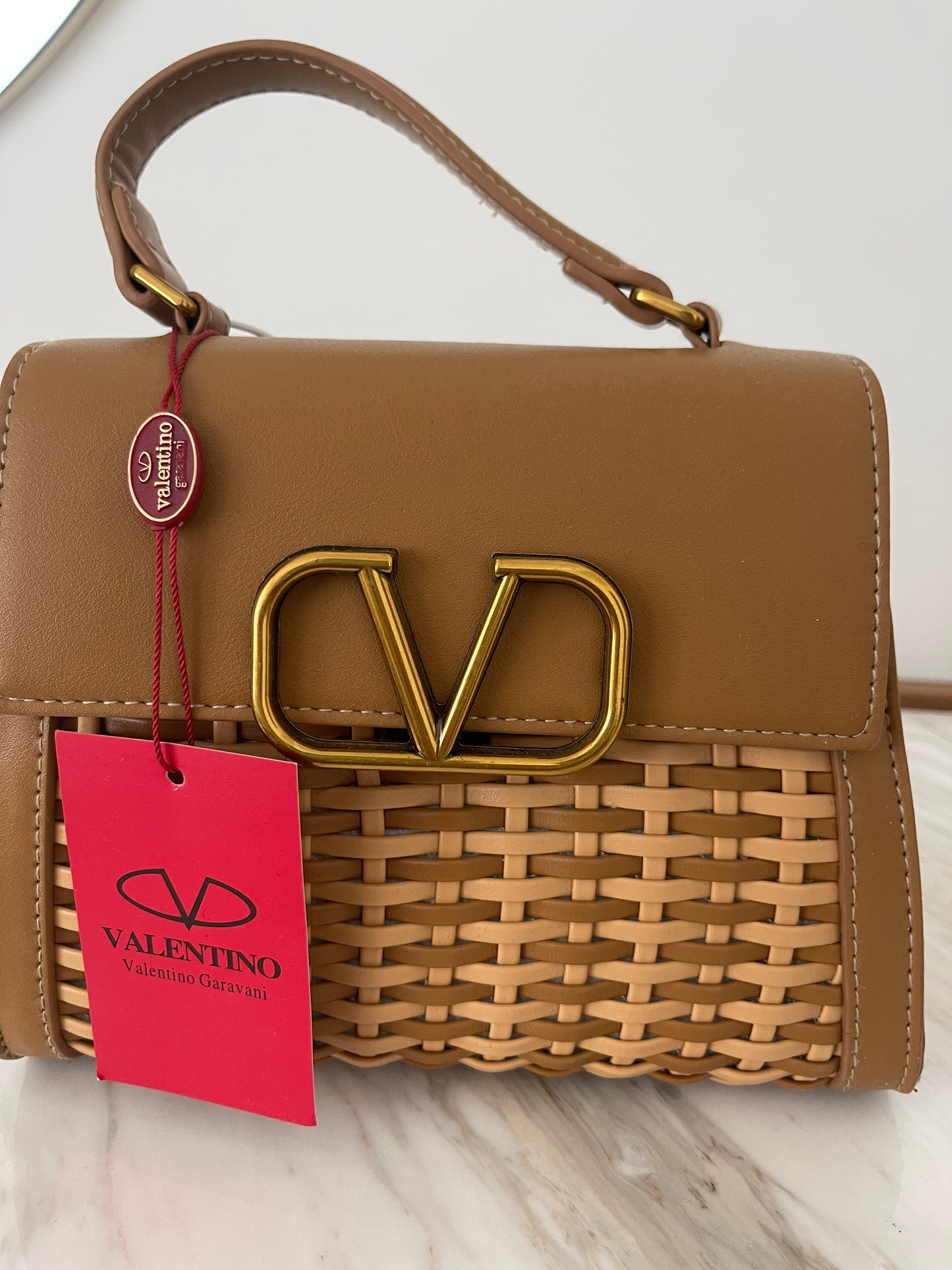 Valentino VLogo Wicker Bag