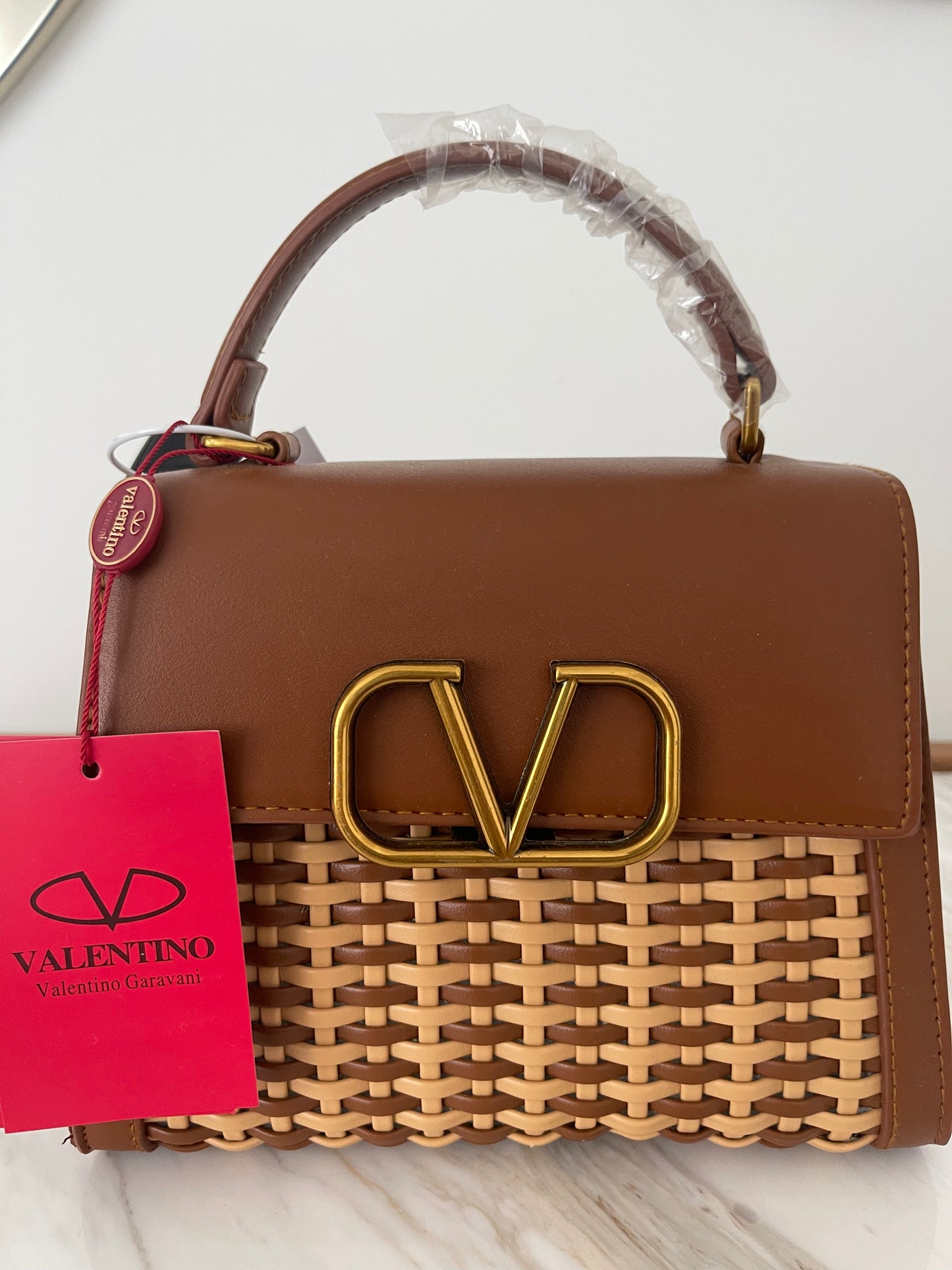 Valentino VLogo Wicker Bag