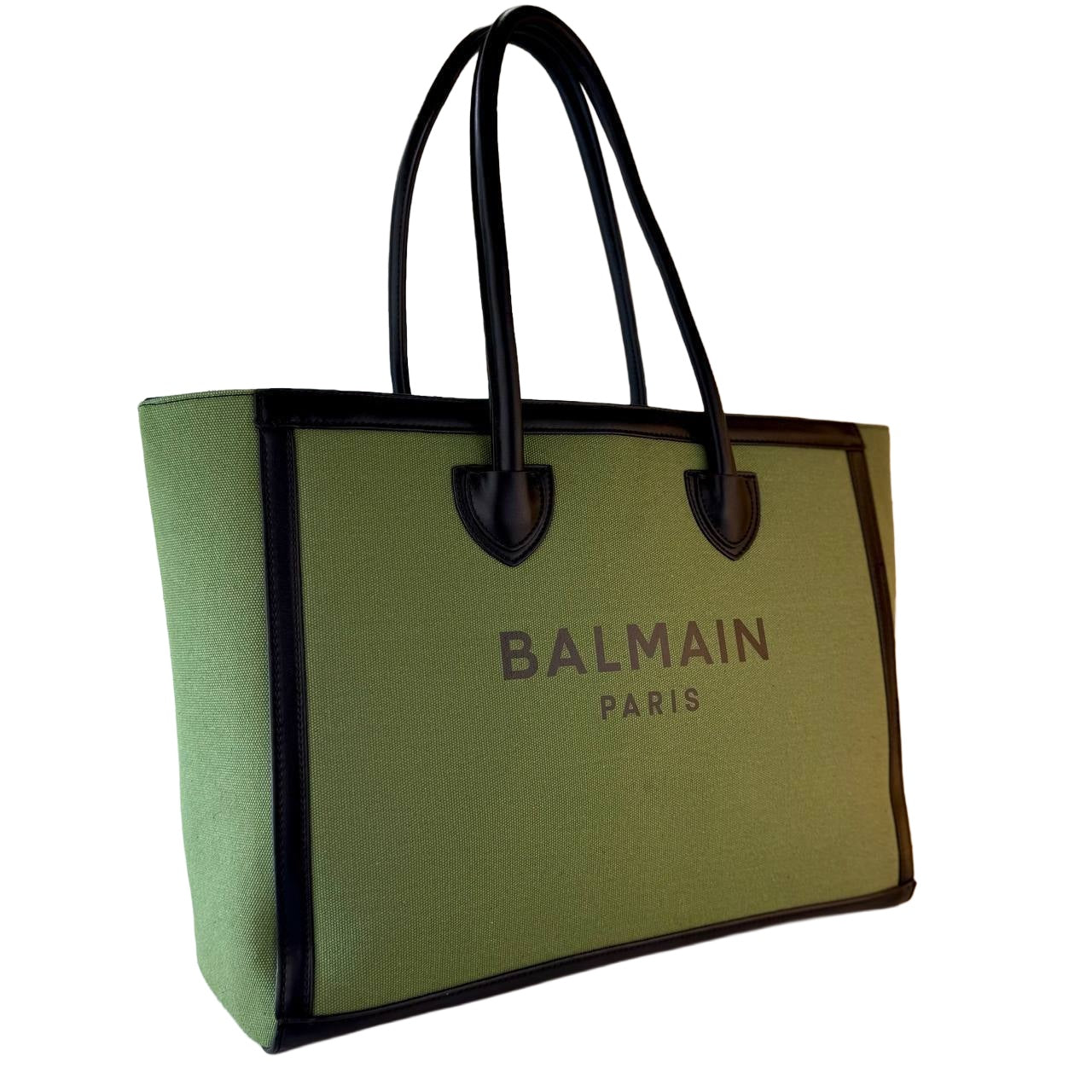 Balmain Paris B-Army Canvas Tote Bag - Olive Green