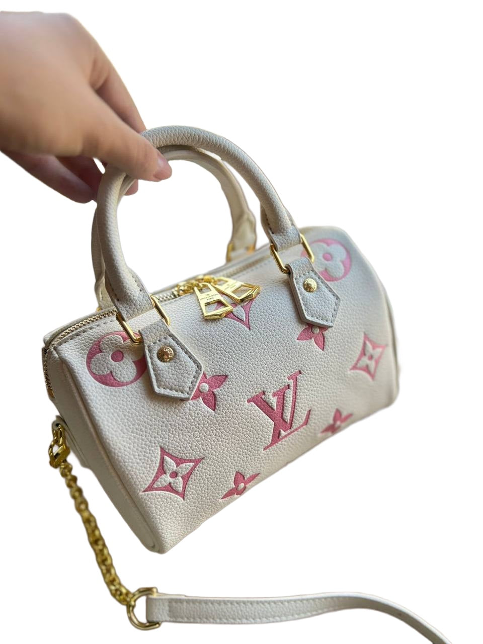 Mini Boston Bag Cream Rose