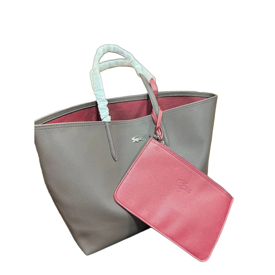 LACTOSE Reversible Tote Bag - Taupe & Pink