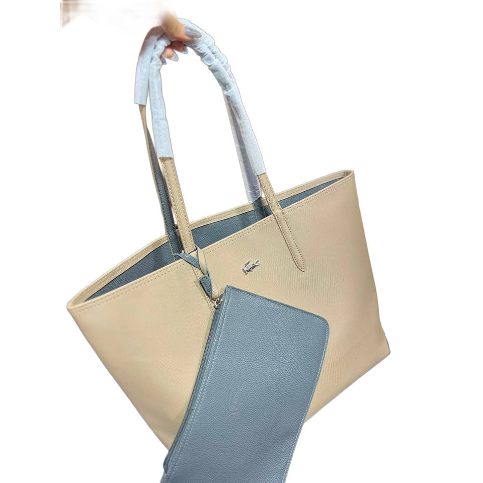 LACTOSE Reversible Tote Bag - Beige & Grey