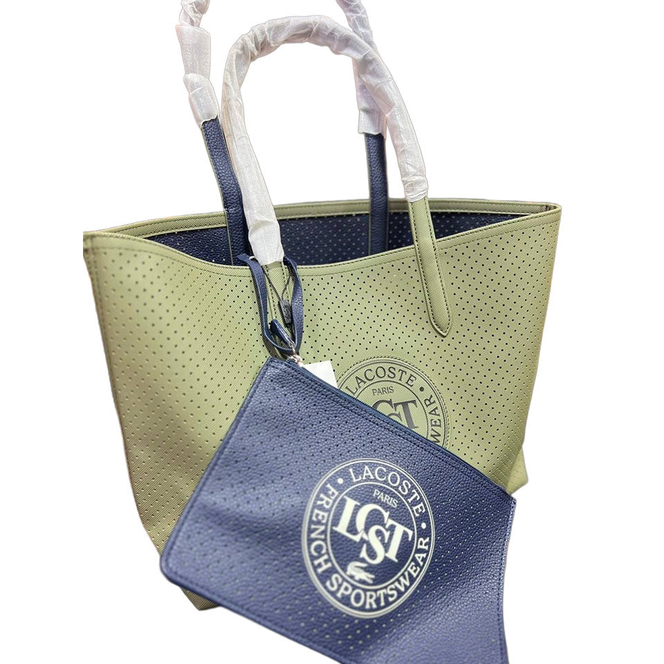 LACTOSE Reversible Tote Bag - Olive & Navy